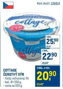 Makro Cottage čerstvý sýr nabídka