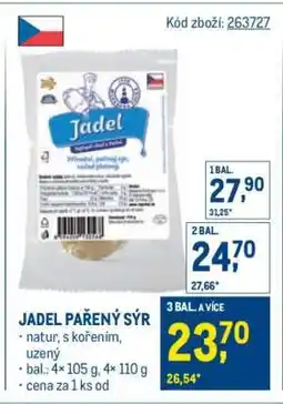 Makro Jadel pařený sýr nabídka