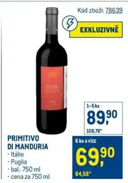 Makro Primitivo di Manduria nabídka