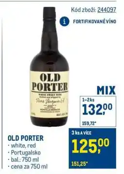 Makro Old Porter nabídka