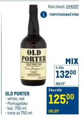Makro Old Porter nabídka