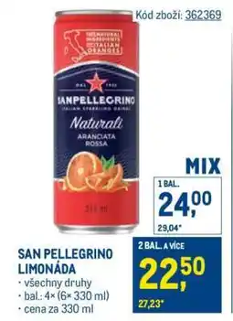 Makro San Pellegrino limonáda nabídka