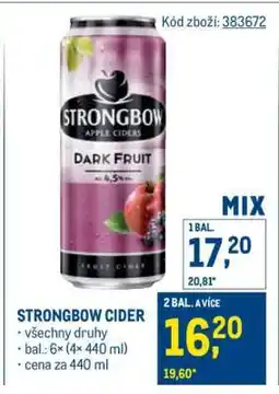 Makro Strongbow cider nabídka