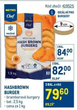 Makro Hashbrown burger nabídka