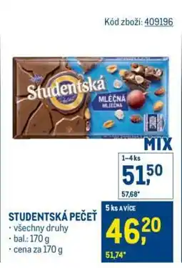 Makro Studentská pečeť nabídka