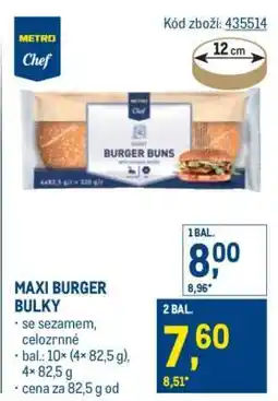 Makro Maxi burger bulky nabídka