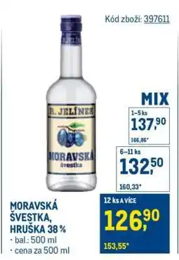 Makro MORAVSKÁ ŠVESTKA, HRUŠKA 38 % nabídka
