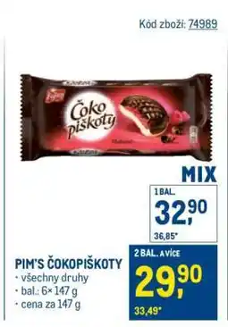 Makro Pim’s Čokopiškoty nabídka