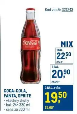Makro Coca-Cola, Fanta, Sprite nabídka