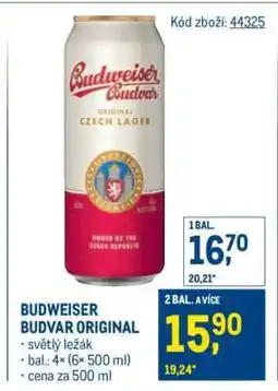 Makro Budweiser Budvar original nabídka