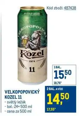 Makro Velkopopovický Kozel 11 nabídka