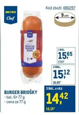 Makro BURGER BRIOŠKY nabídka