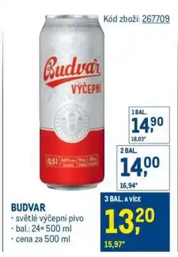 Makro Budvar nabídka