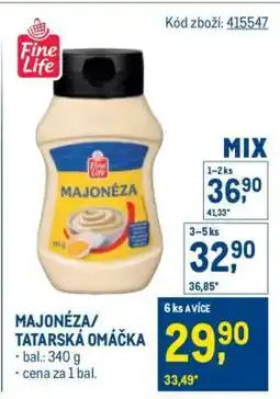 Makro Majonéza, Tatarská omáčka nabídka