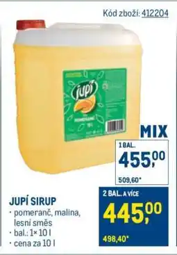 Makro Jupí sirup nabídka