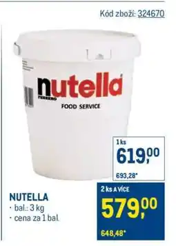 Makro Nutella nabídka
