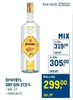 Makro Dynybyl Dry Gin 37,5 % nabídka