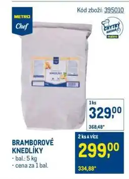 Makro Bramborové knedlíky nabídka