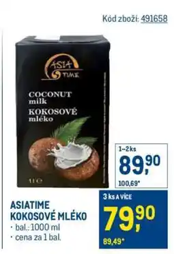 Makro ASIATIME KOKOSOVÉ MLÉKO nabídka