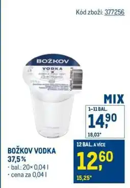 Makro Božkov Vodka nabídka