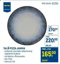 Makro TALÍŘ PIZZA JANINA nabídka