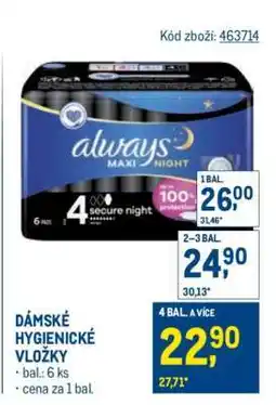 Makro Dámské hygienické vložky nabídka