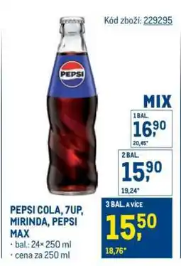 Makro PEPSI COLA, 7UP, MIRINDA, PEPSI MAX nabídka