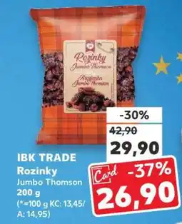 Kaufland IBK TRADE Rozinky Jumbo Thomson 200 g nabídka