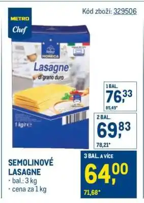 Makro SEMOLINOVÉ LASAGNE nabídka