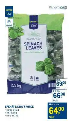 Makro Špenát listový porce nabídka