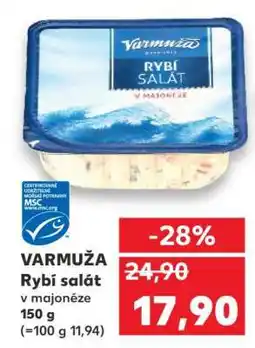 Kaufland Varmuža Rybí salát v majonéze nabídka