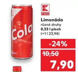 Kaufland Limonáda různé druhy nabídka