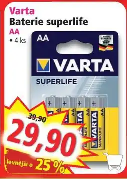 Norma Varta Baterie superlife nabídka
