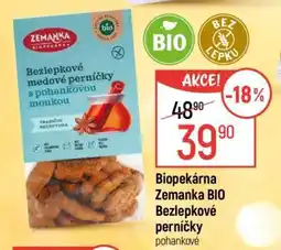 Globus Biopekárna Zemanka BIO Bezlepkové perníčky pohankové nabídka