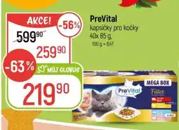 Globus PreVital kapsičky pro kočky 40x 85 g nabídka