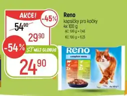 Globus Reno kapsičky pro kočky 4x 100 g nabídka