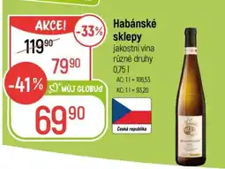 Globus Habánské sklepy jakostní vína nabídka