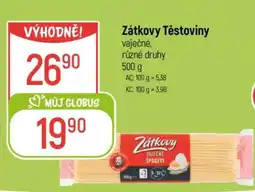 Globus Zátkovy těstoviny nabídka