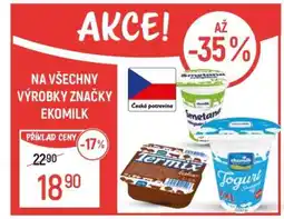 Globus Ekomilk Products nabídka