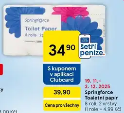 Tesco Springforce Toaletní papír nabídka
