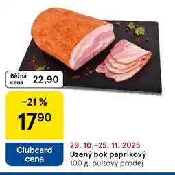 Tesco Uzený bok paprikový nabídka