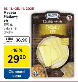 Tesco MADETA Plátkový sýr nabídka