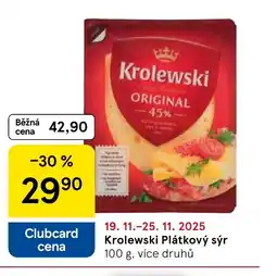 Tesco Krolewski Plátkový sýr nabídka