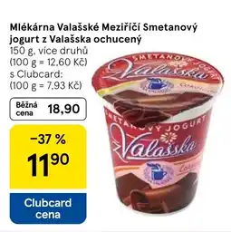 Tesco Mlékárna Valašské Meziříčí Smetanový jogurt z Valašska ochucený nabídka