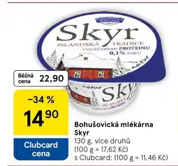 Tesco Bohušovická mlékárna Skyr nabídka