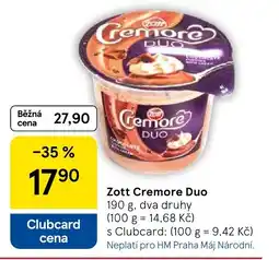 Tesco Zott Cremore Duo nabídka