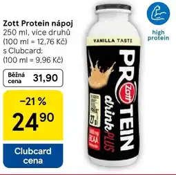 Tesco Zott Protein nápoj nabídka