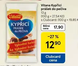 Tesco Vitana Kypřicí prášek do pečiva nabídka