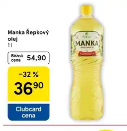Tesco Manka Řepkový olej nabídka