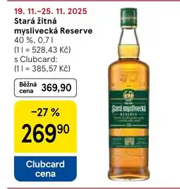 Tesco Stará žitná myslivecká Reserve nabídka
